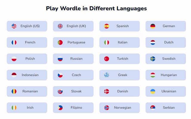 Wordle Image: Play Wordle in Different Languages