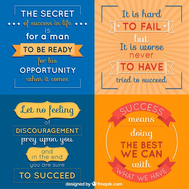Image of vector success quotes background collection. Image credit: Freepik. https://www.freepik.com/free-vector/quote-backgrounds-collection_895280.htm