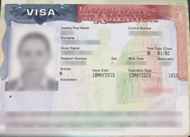 US Visa Types: Business B1 B2 Visa Type Sample. Image credit: iVisa.com. https://www.ivisa.com/usa-blog/u.s.-b1-b2-visa-sample-picture-and-information