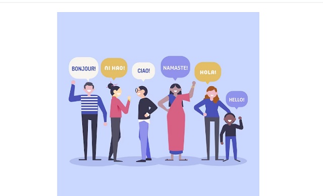 Google Translate Languages Images/Pictures: 2. Photo of people speaking different languages with flat design depicting Google Translate Languages. Image credit: Freepik. https://www.freepik.com/free-vector/people-speaking-different-languages-with-flat-design_2560618.htm#