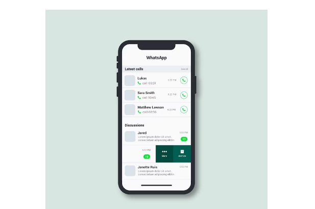 WhatsApp Web on Mobile Phones Images/Pictures: 4. WhatsApp screen template on mobile phone showing chat history. https://www.freepik.com/free-vector/whatsapp-screen-template_3049297.htm#
