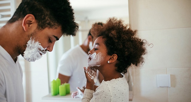 Informal Education. Education Images/Photos: 3. A kid imitating a shaving done by a young man. Kids coping what adult are doing is an example of informal education. Photo credit: Science News. https://www.sciencenews.org/blog/growth-curve/imitation-kids-humans-bonobos