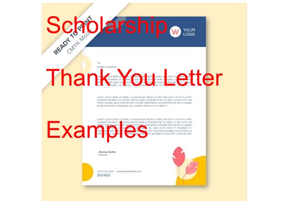 Scholarship Thank You Letter Examples: Scholarship Images/Pictures/Photos: 3. A business letter - a representative photo. https://www.freepik.com/free-vector/businesswoman-letterhead-template_13185490.htm#