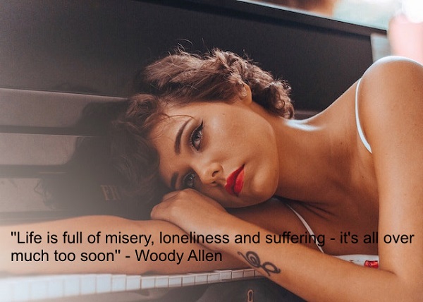 Sad Life Quotes Images/Photos: 1. Photo by wendel moretti: https://www.pexels.com/photo/woman-leaning-on-piano-1844212/