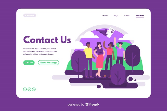 Scholarship Contacts Images/Photos: 3. Education Contact us concept for landing page. Image credit: pikisuperstar on Freepik. https://www.freepik.com/free-vector/contact-us-concept-landing-page_4663669.htm#