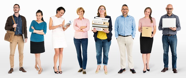 Finland Skilled Workers Visas Images/Photos: 3. A photo of skilled workers in their different professional outfits. Photo credit: rawpixel on Freepik. https://www.freepik.com/free-photo/diverse-business-people-characters-set_15598141.htm#