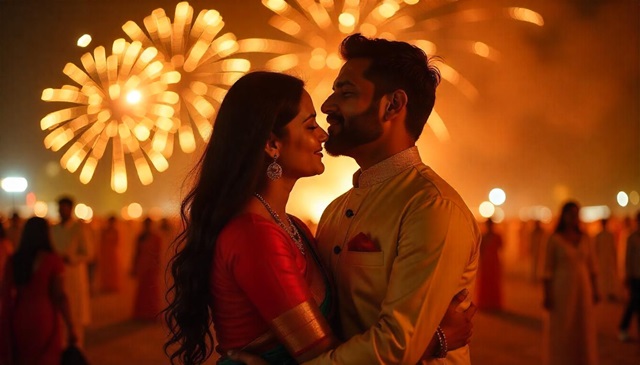 Image 1: Romantic couple embracing at sunset with love quote overlay — perfect image for blog about love of my life quotes. Image Credit: AI-generated/Eduonwheels