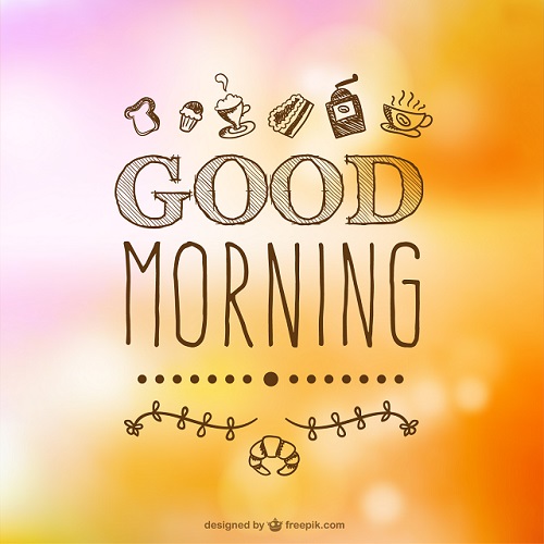 Free image of a beautiful hand drawn good morning typography