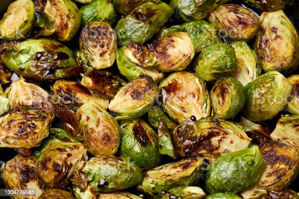 An image of Roasted Brussels Sprouts in a pan